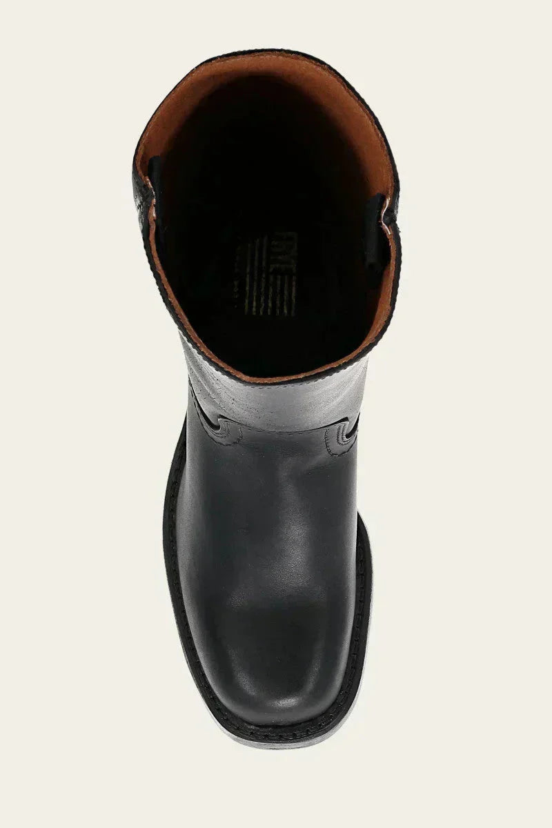 Sévanne | Femme Bottes Hautes Cuir Western Talon Bloc - Dark Brown - Image 11