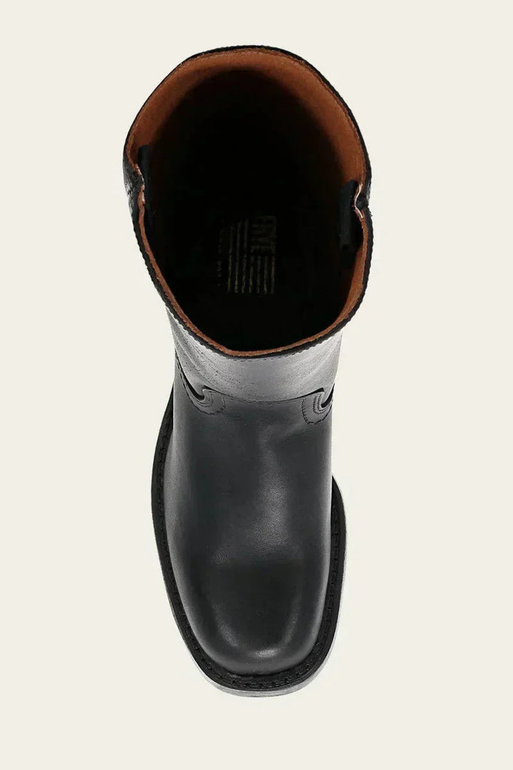 Sévanne | Femme Bottes Hautes Cuir Western Talon Bloc - Dark Brown - Image 11