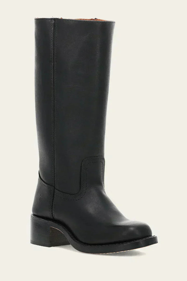 Sévanne | Femme Bottes Hautes Cuir Western Talon Bloc - Dark Brown - Image 12
