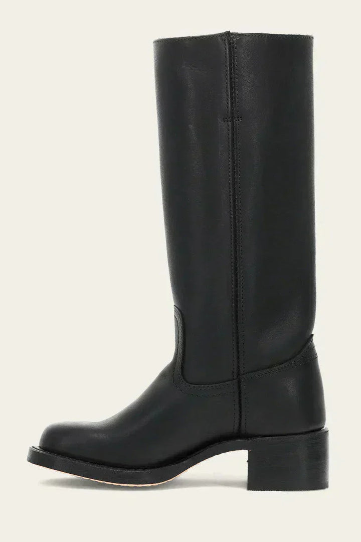 Sévanne | Femme Bottes Hautes Cuir Western Talon Bloc - Dark Brown - Image 14