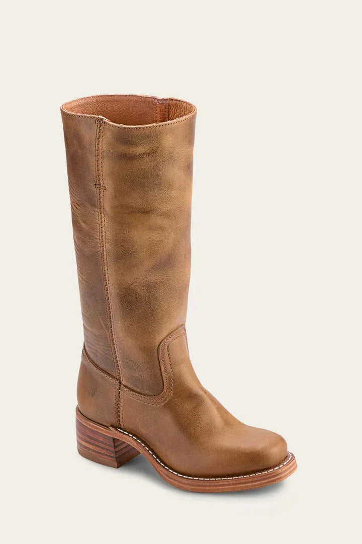 Sévanne | Femme Bottes Hautes Cuir Western Talon Bloc - Dark Brown - Image 7