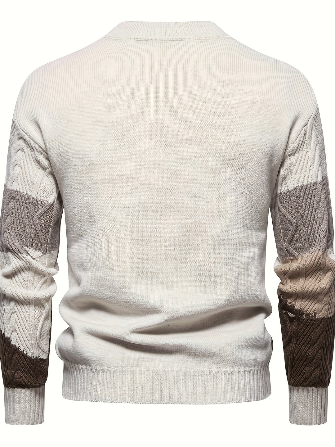 Taldric | Pull Homme Col Rond Jacquard Color Block - Image 3