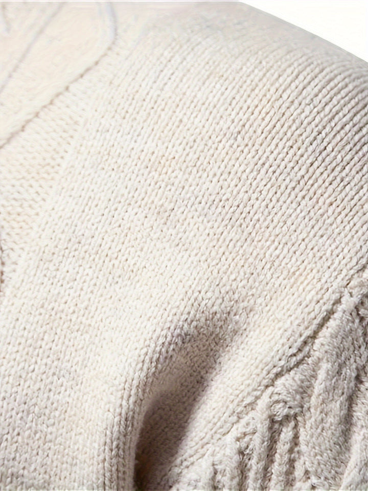 Taldric | Pull Homme Col Rond Jacquard Color Block - Image 5