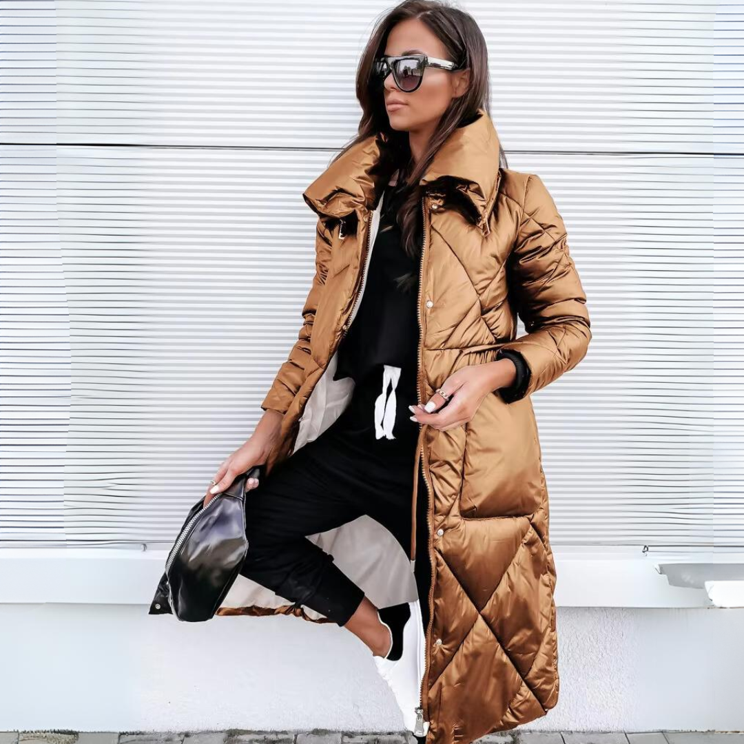 Zélvane | Femme Manteau Matelassé Long Hiver — vue 4
