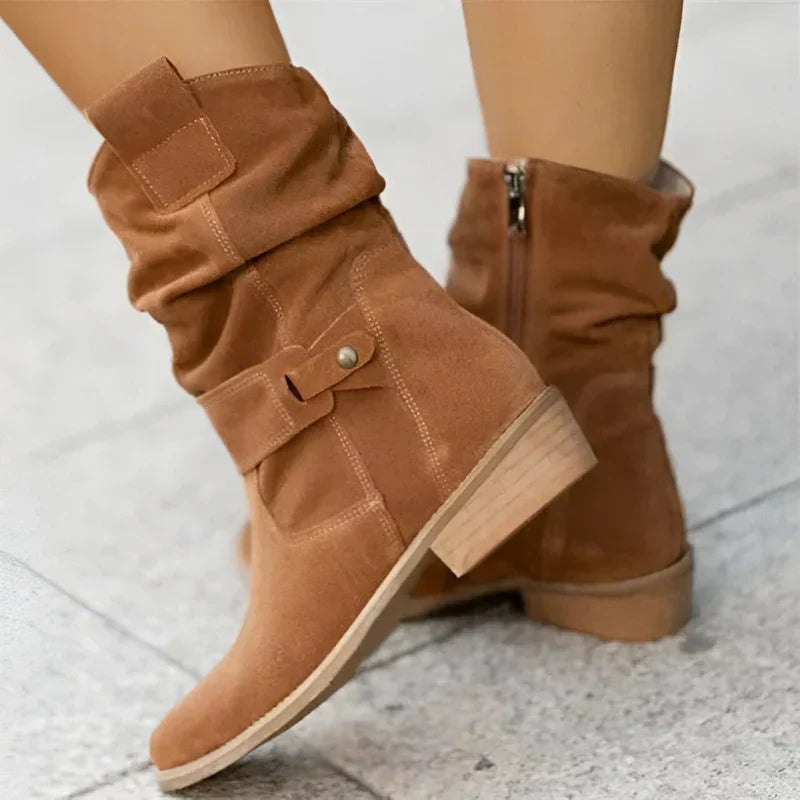 Tamzin | Women's Buckle Detail Ankle Boots - Image 2