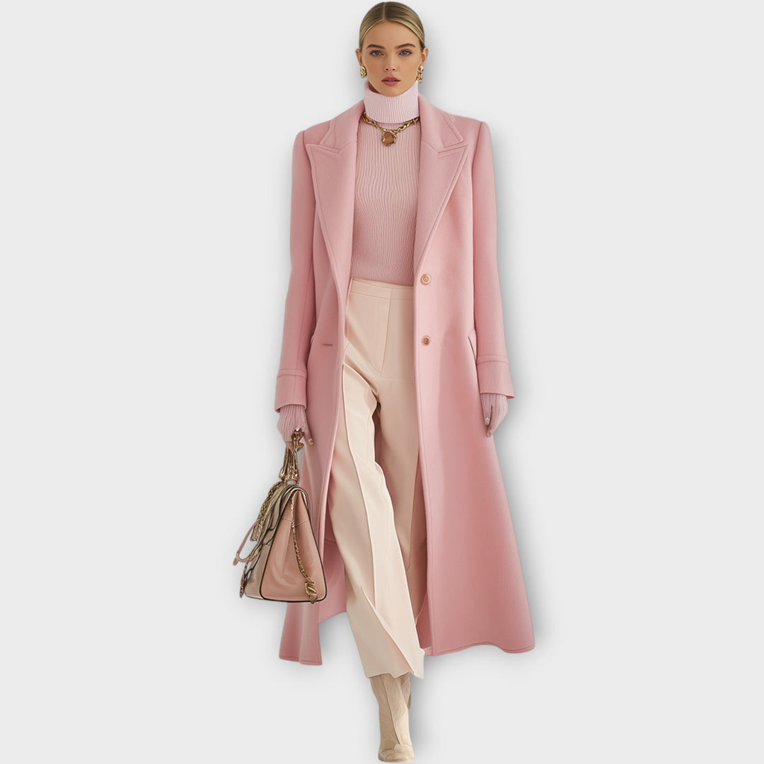 Thalvore | Femme Manteau Long Tailleur Hiver - Pink - Image 1