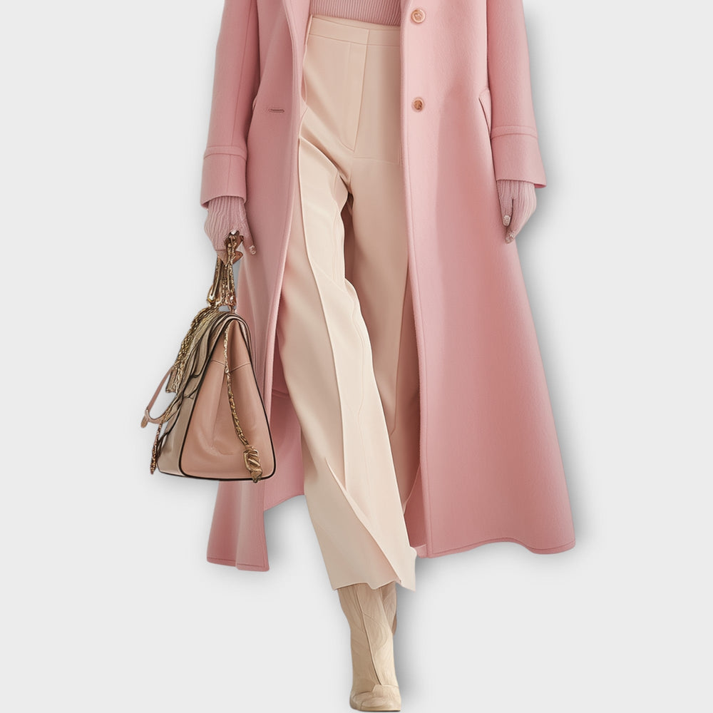 Thalvore | Femme Manteau Long Tailleur Hiver - Pink - Image 2