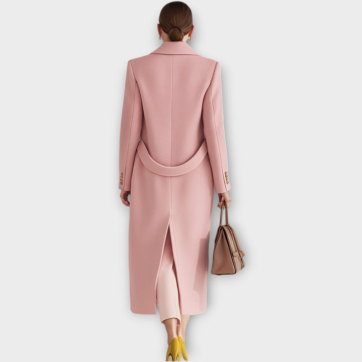 Thalvore | Femme Manteau Long Tailleur Hiver - Pink - Image 3