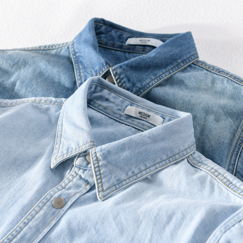 Tharveld | Homme Chemise en Jean Décontractée - Light Blue - Image 3