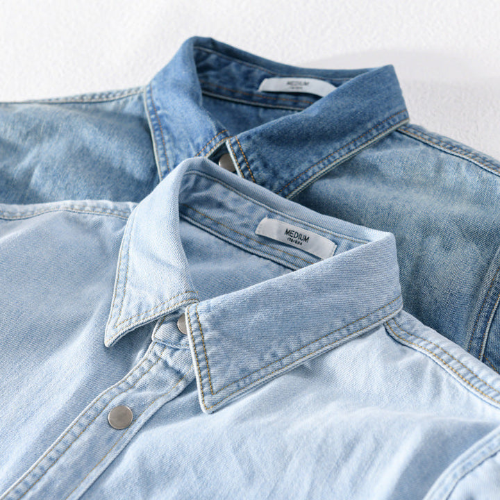 Tharveld | Homme Chemise en Jean Décontractée - Light Blue - Image 3