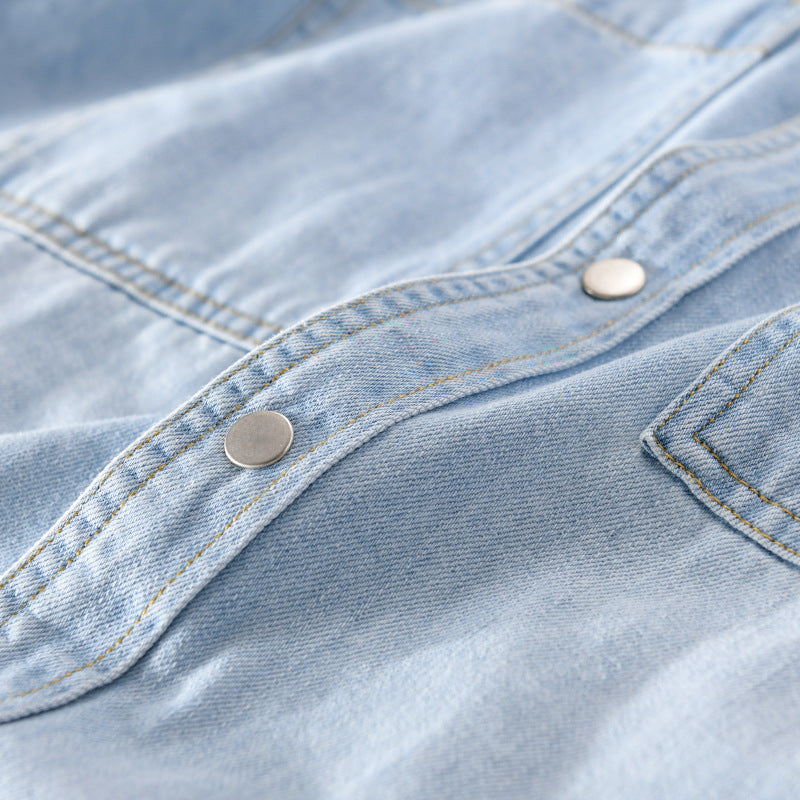Tharveld | Homme Chemise en Jean Décontractée - Light Blue - Image 4
