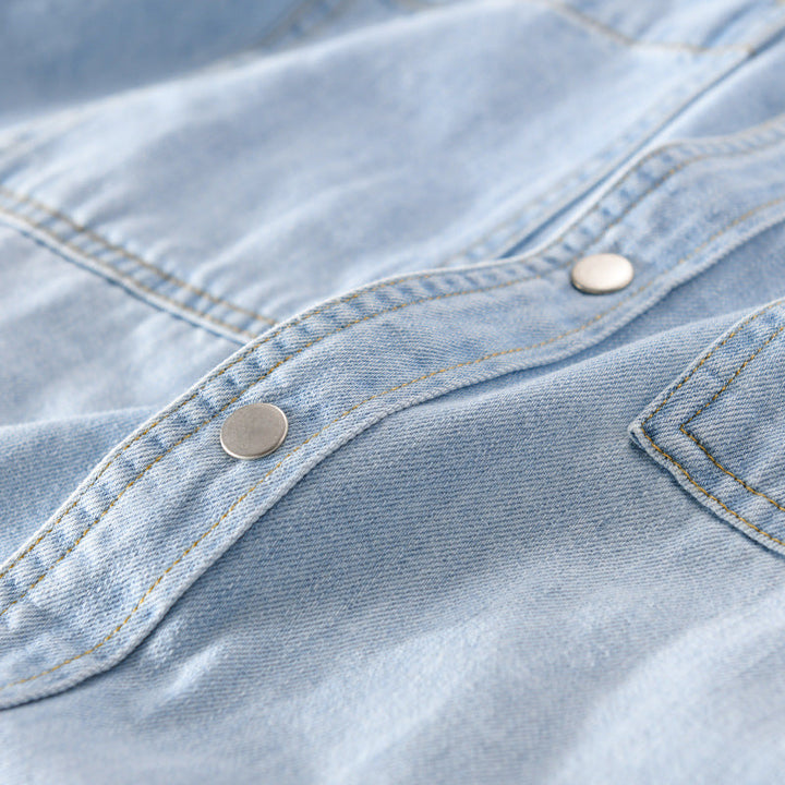 Tharveld | Homme Chemise en Jean Décontractée - Light Blue - Image 4