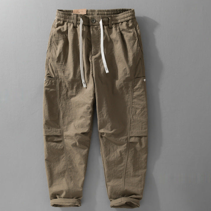 Tharvon | Homme Pantalon Cargo Taille Élastique - Khaki - Image 1