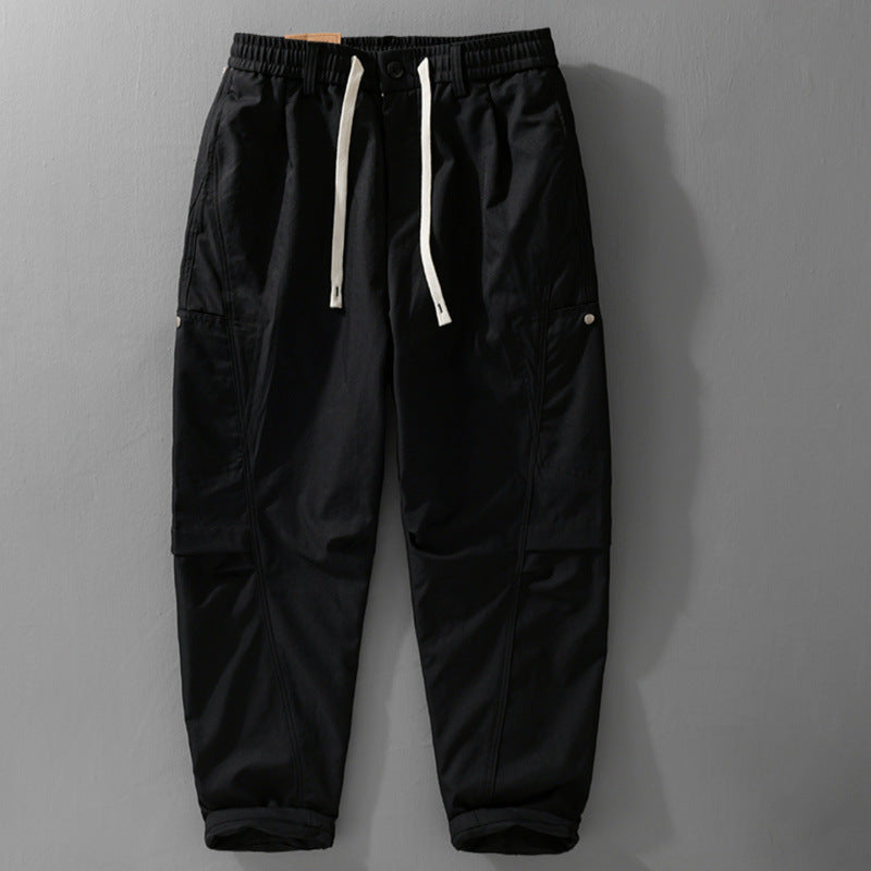Tharvon | Homme Pantalon Cargo Taille Élastique - Khaki - Image 2