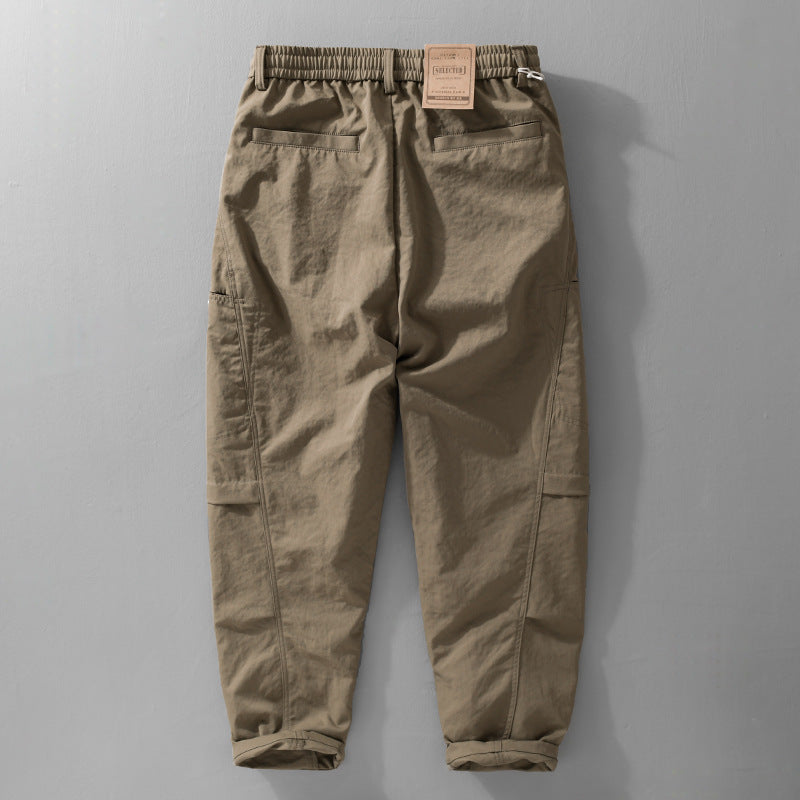 Tharvon | Homme Pantalon Cargo Taille Élastique - Khaki - Image 3