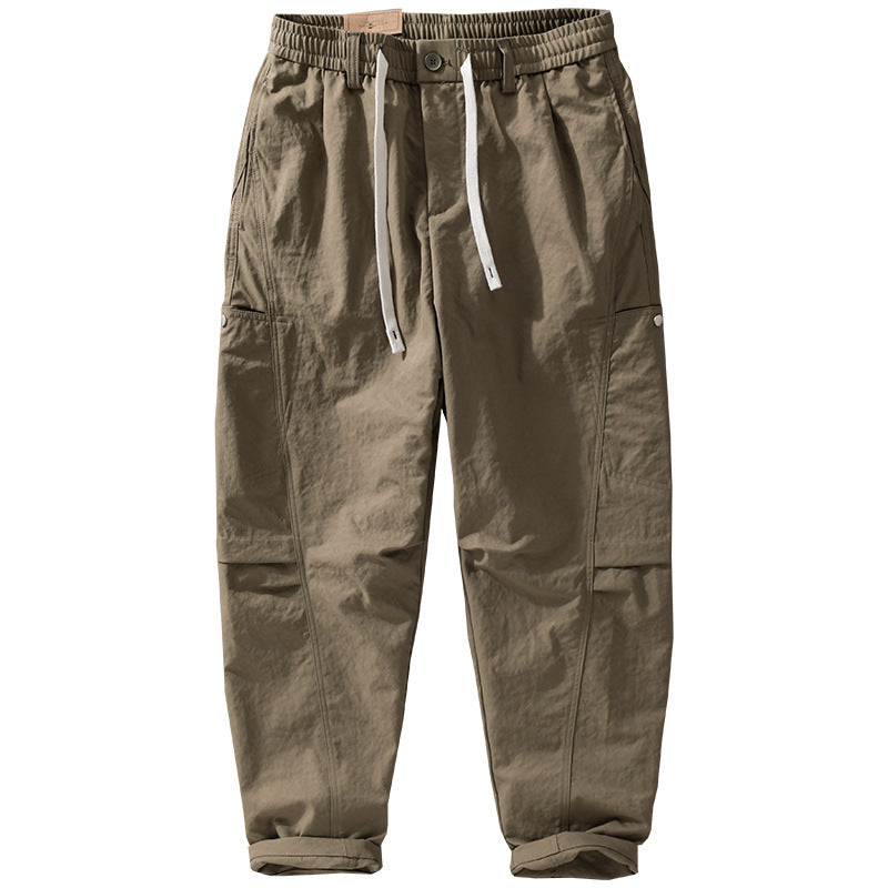 Tharvon | Homme Pantalon Cargo Taille Élastique - Khaki - Image 5