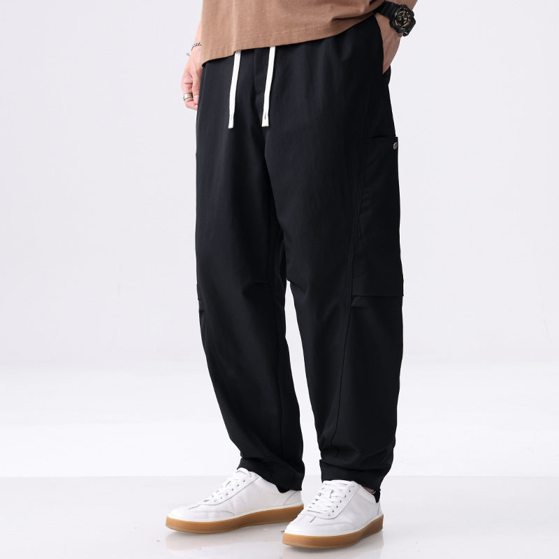 Tharvon | Homme Pantalon Cargo Taille Élastique - Khaki - Image 7