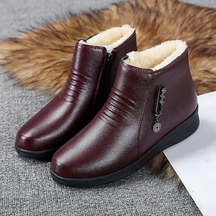 Thavelle | Femme Bottines Fourrées Hiver Zippées - Black - Image 5