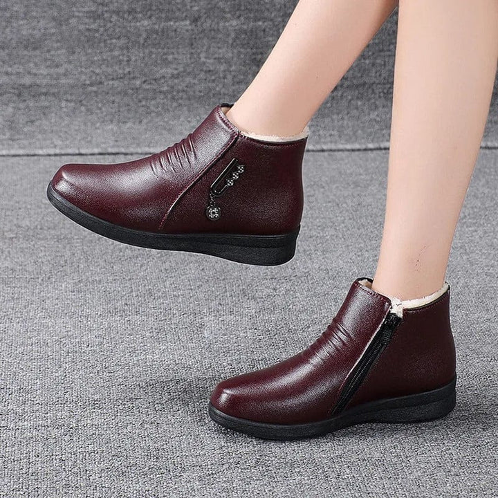 Thavelle | Femme Bottines Fourrées Hiver Zippées - Black - Image 6