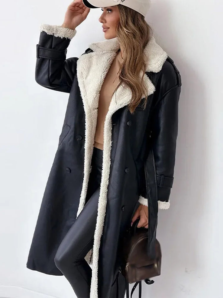 Thavelle | Femme Manteau Long Doublure Sherpa - Image 2