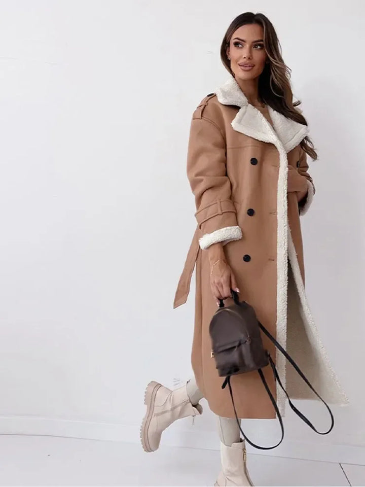 Thavelle | Femme Manteau Long Doublure Sherpa - Image 3
