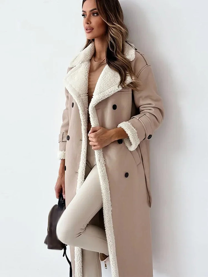 Thavelle | Femme Manteau Long Doublure Sherpa - Image 4