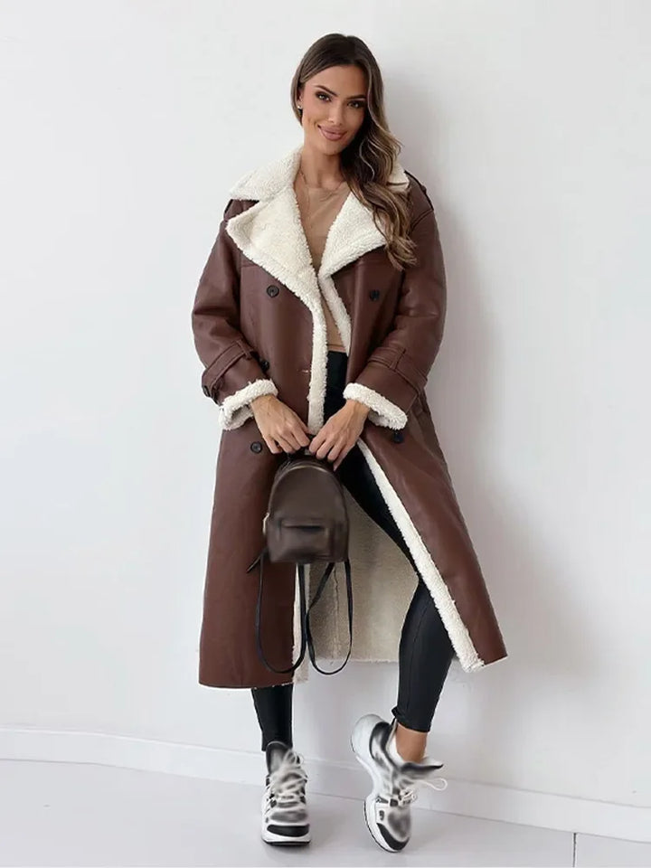 Thavelle | Femme Manteau Long Doublure Sherpa - Image 5