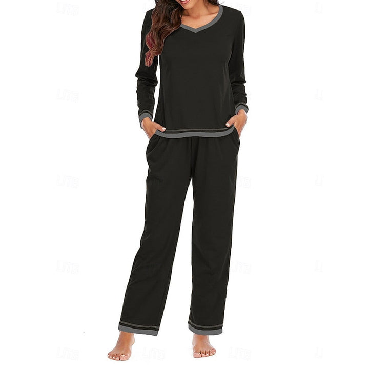 Théavyne | Femme Ensemble Pyjama Manches Longues - Burgundy - Image 6
