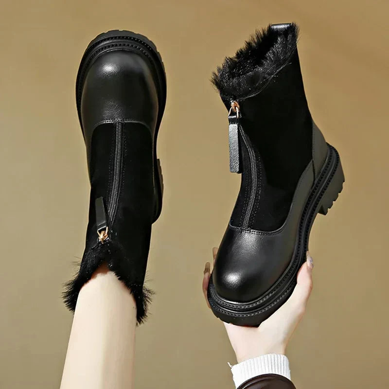 Wilvane | Femme Bottines Fourrure Hiver Zip — vue 11