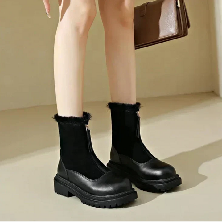 Wilvane | Femme Bottines Fourrure Hiver Zip — vue 12