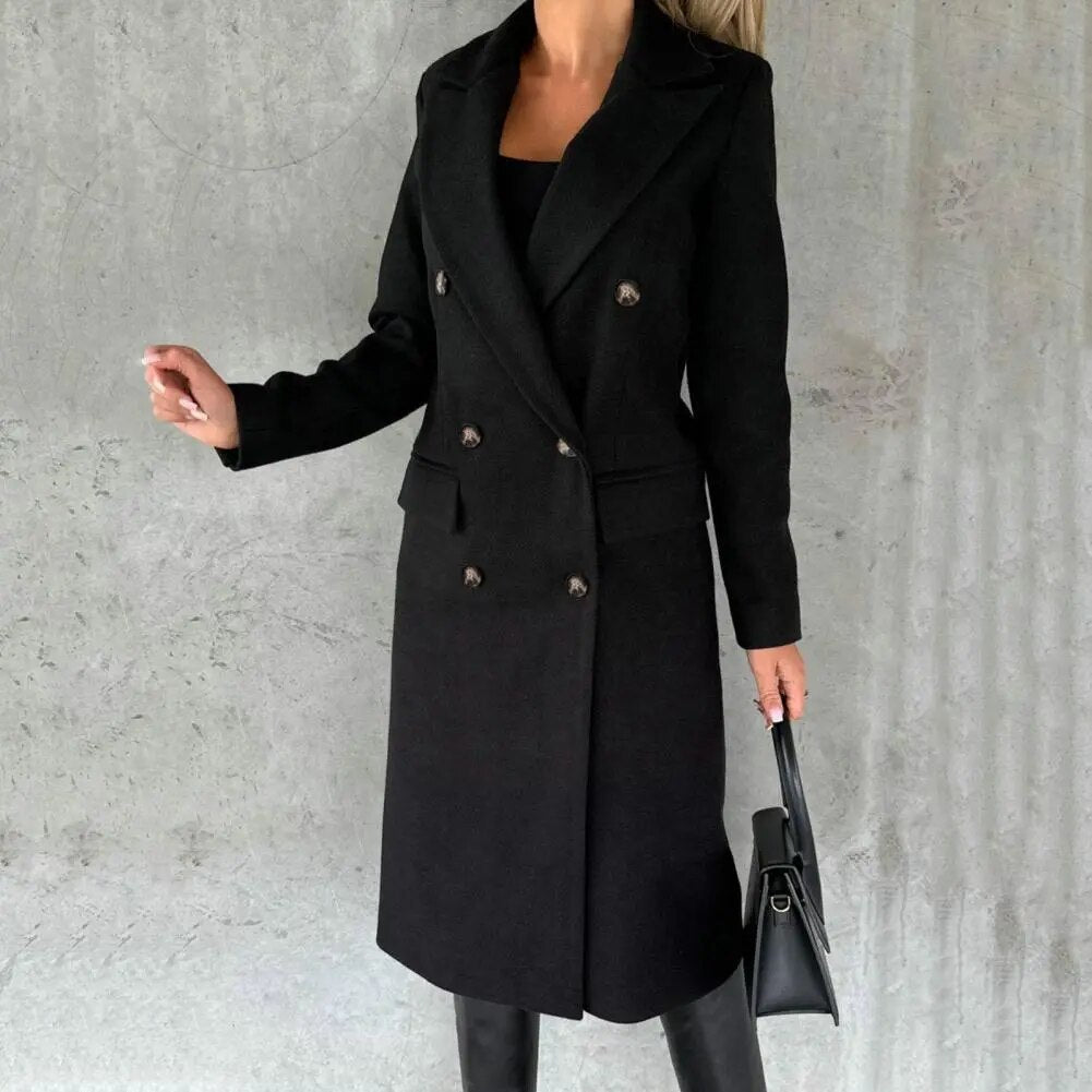 Théoline | Femme Manteau Long Double Boutonnage - Image 4