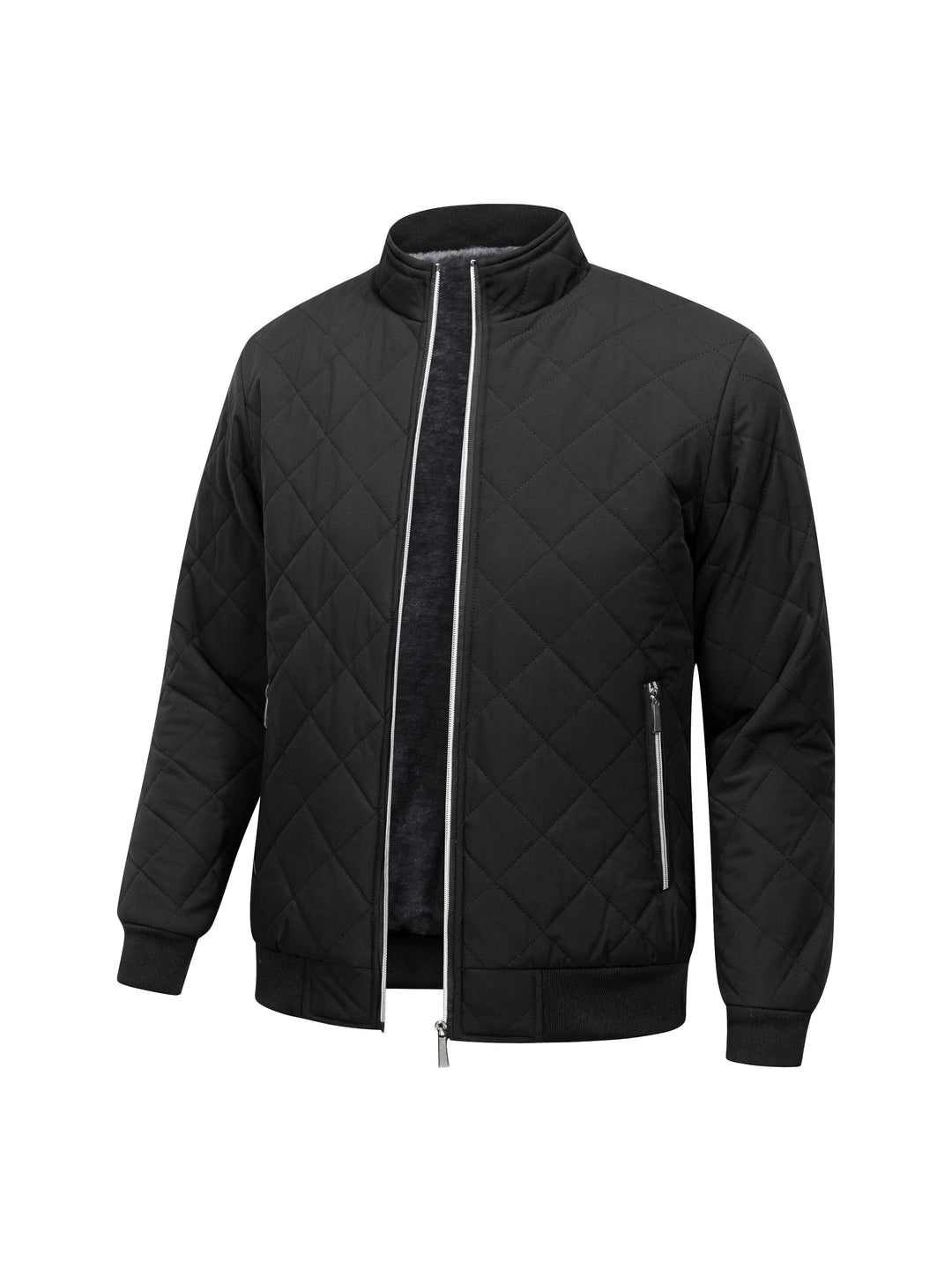 Théovand | Homme Veste Matelassée Hiver Doublure Polaire - Black - Image 3