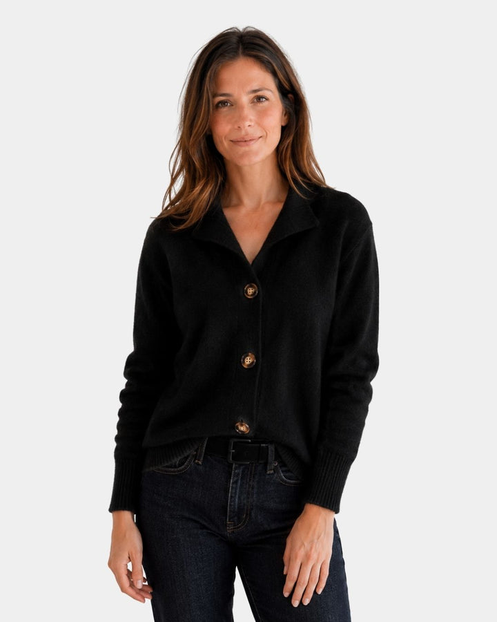 Tilvane | Gilet Femme Cachemire Col Chemise - Image 3