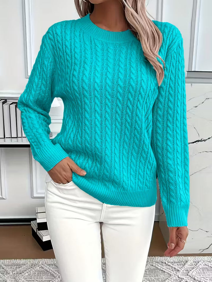 Calvinie | Femme Pull Torsadé Col Rond Manches Longues - Image 4