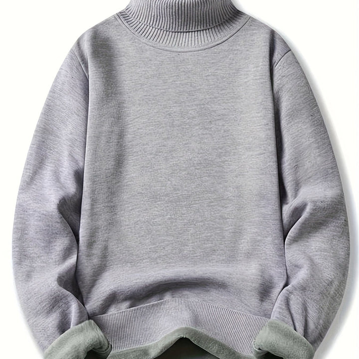 Tolvard | Homme Pull Col Roulé Doublé Hiver - Dark Grey - Image 16