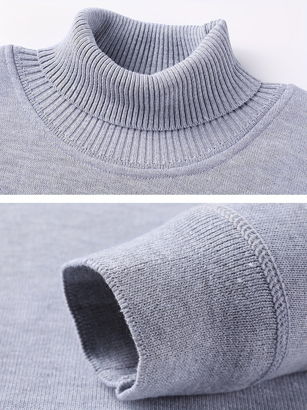 Tolvard | Homme Pull Col Roulé Doublé Hiver - Dark Grey - Image 18