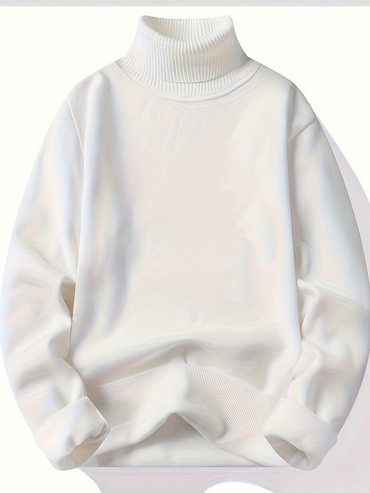 Tolvard | Homme Pull Col Roulé Doublé Hiver - Dark Grey - Image 9
