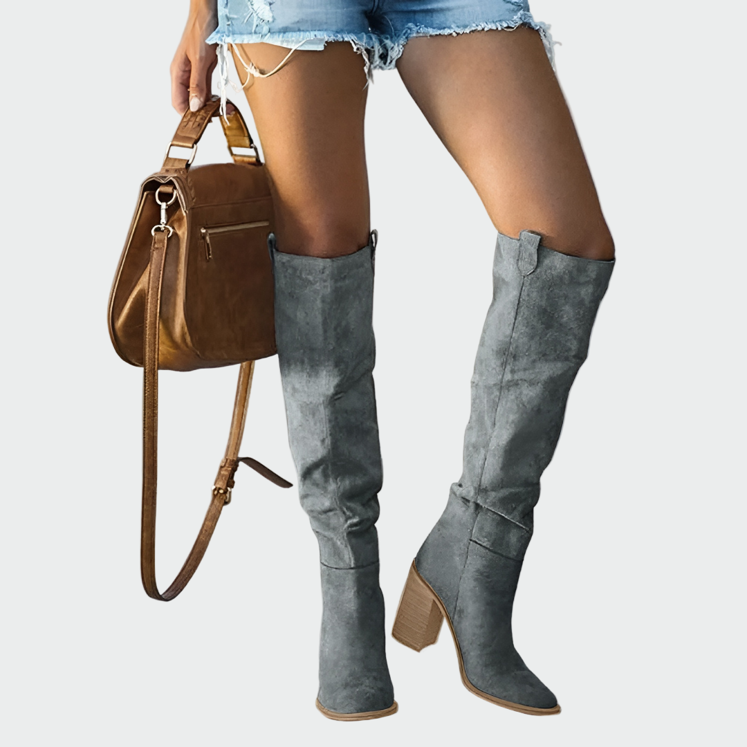 Valcyne | Bottes Femme Genou Talon Bloc - Image 3