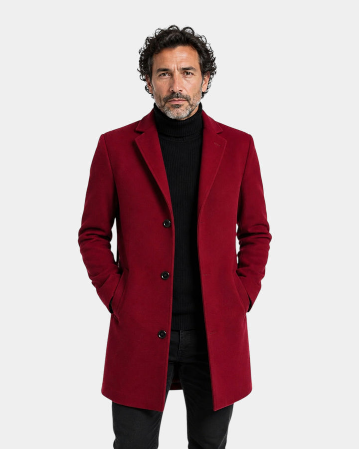 Valdric | Homme Manteau Laine Boutonné - Camel - Image 5