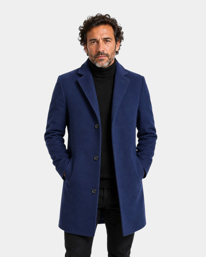 Valdric | Homme Manteau Laine Boutonné - Camel - Image 6