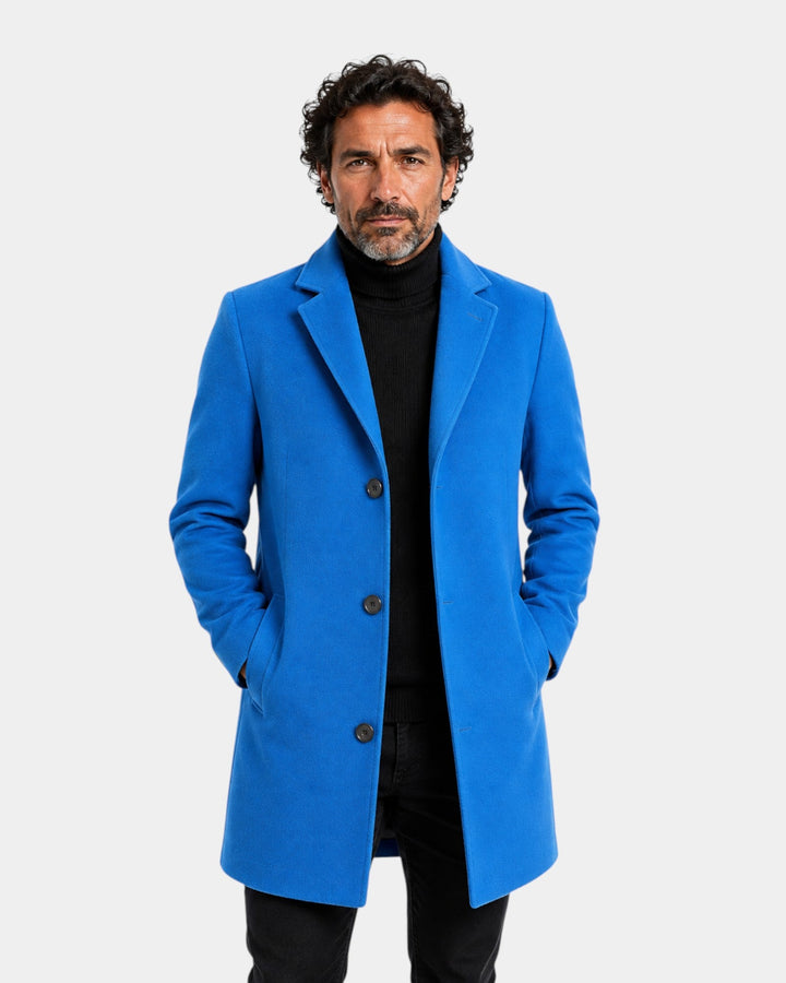 Valdric | Homme Manteau Laine Boutonné - Camel - Image 7