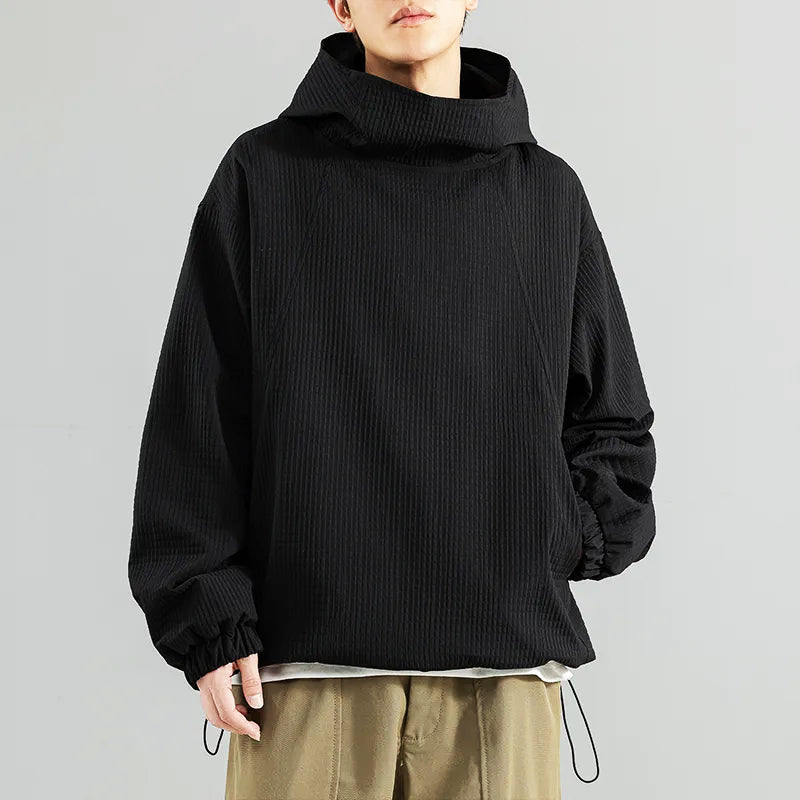 Valdric | Homme Sweat à Capuche Oversize - Black - Image 5