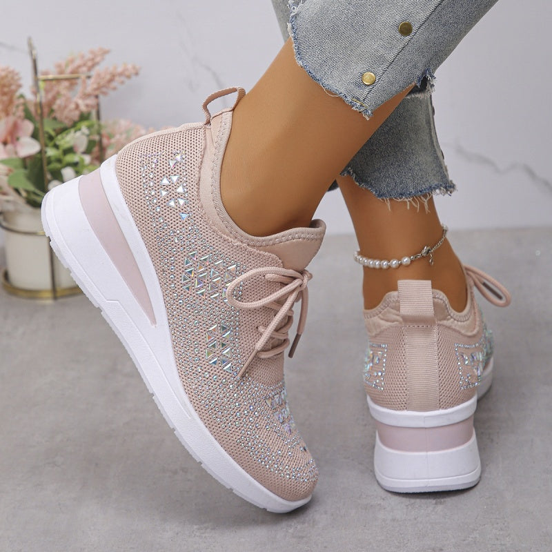 Valmyre | Baskets Femme Strass Semelle Compensée - Image 10