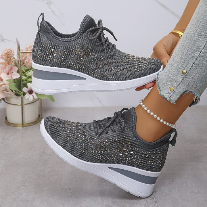 Valmyre | Baskets Femme Strass Semelle Compensée - Image 13
