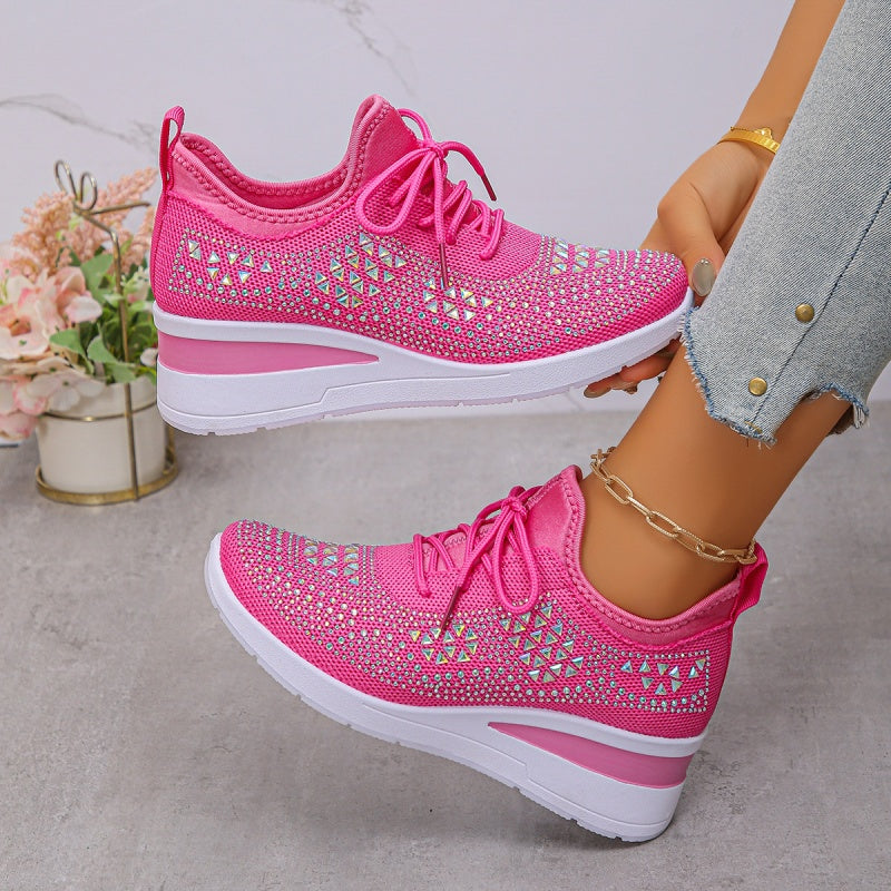 Valmyre | Baskets Femme Strass Semelle Compensée - Image 15