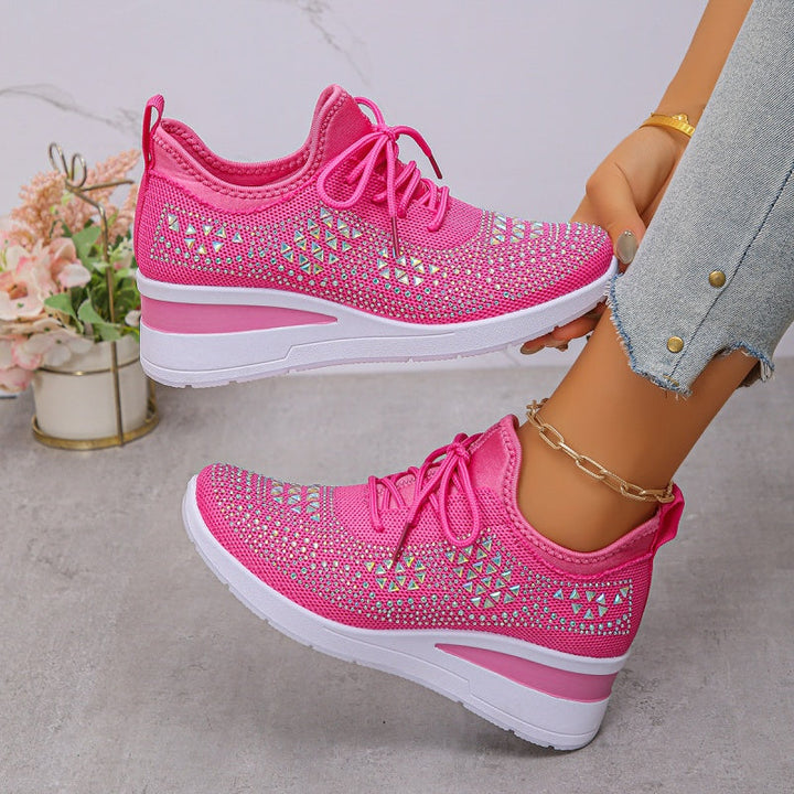 Valmyre | Baskets Femme Strass Semelle Compensée - Image 15