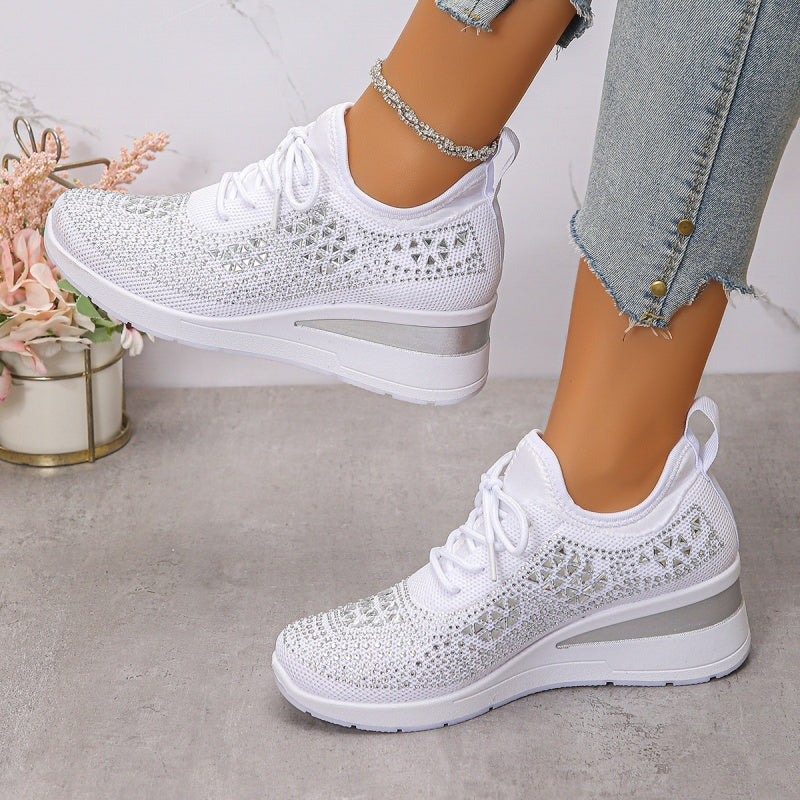 Valmyre | Baskets Femme Strass Semelle Compensée - Image 16