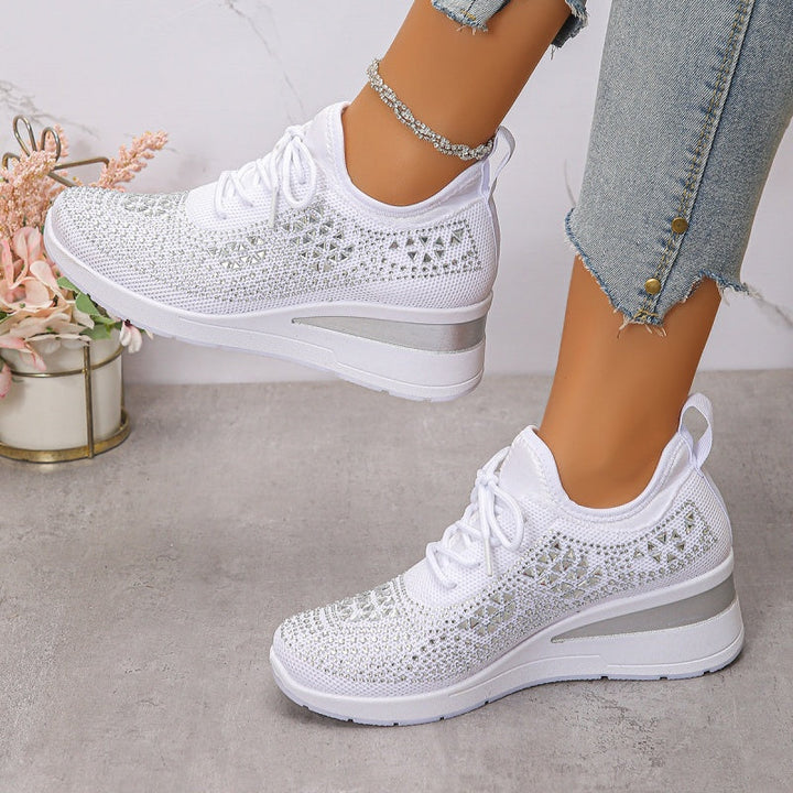Valmyre | Baskets Femme Strass Semelle Compensée - Image 16