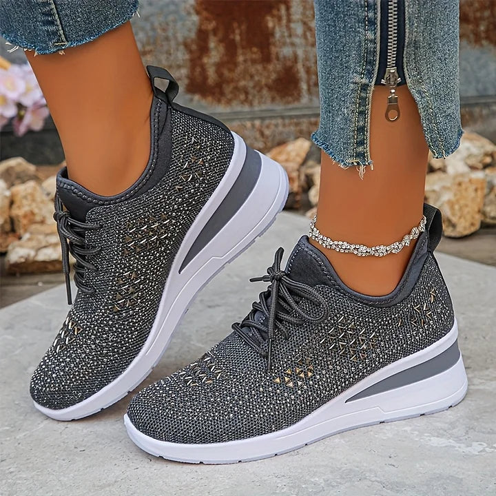 Valmyre | Baskets Femme Strass Semelle Compensée - Image 18