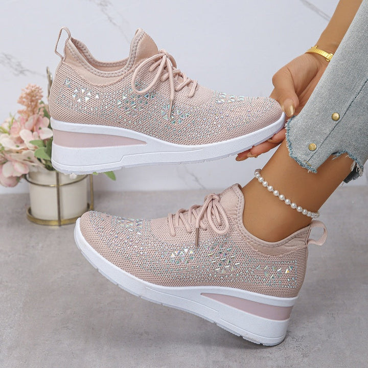 Valmyre | Baskets Femme Strass Semelle Compensée - Image 19